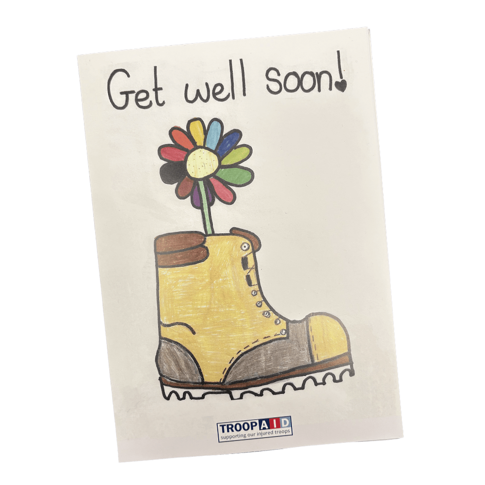 A get-well soon card from home